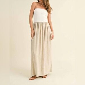 Elegant Cream Maxi Skirt / Dress